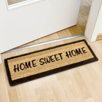 relaxdays Kokosmatte HOME SWEET HOME braun 25,0 x 75,0 cm