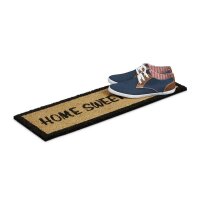 relaxdays Kokosmatte HOME SWEET HOME braun 25,0 x 75,0 cm