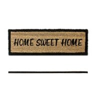 relaxdays Kokosmatte HOME SWEET HOME braun 25,0 x 75,0 cm