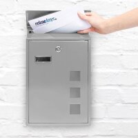 relaxdays Briefkasten 10017417_55 silber