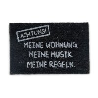 relaxdays Kokosmatte Meine Wohnung schwarz 40,0 x 60,0 cm...