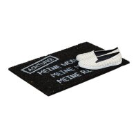 relaxdays Kokosmatte Meine Wohnung schwarz 40,0 x 60,0 cm  ( 10019014_0 )