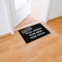 relaxdays Kokosmatte Meine Wohnung schwarz 40,0 x 60,0 cm  ( 10019014_0 )