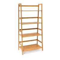 relaxdays Bücherregal Bambus braun 57,0 x 31,0 x 120,0 cm, 1 St.