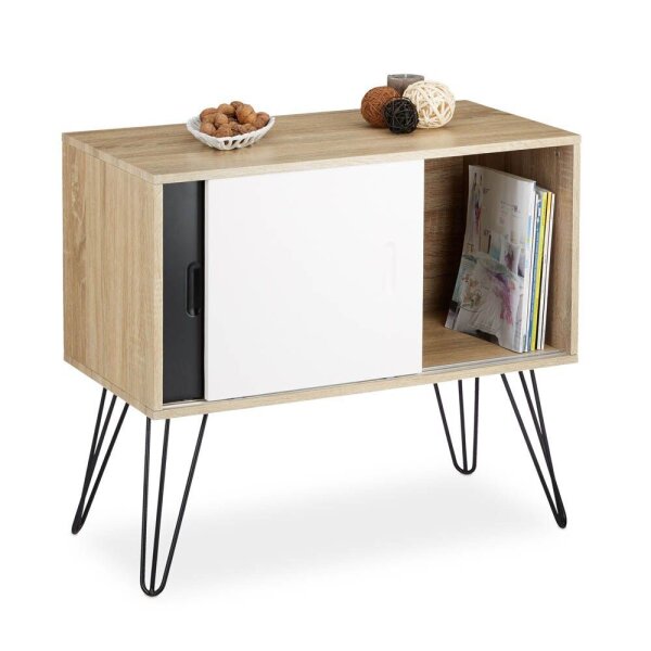 relaxdays Kommode, 10020348_0 braun 80,0 x 40,0 x 70,0 cm, 1 St.
