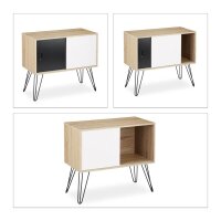 relaxdays Kommode, 10020348_0 braun 80,0 x 40,0 x 70,0 cm, 1 St.