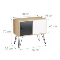 relaxdays Kommode, 10020348_0 braun 80,0 x 40,0 x 70,0 cm, 1 St.