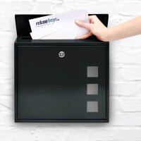 relaxdays Briefkasten 10017419_46 schwarz  ( 10017419_46 )