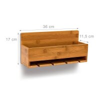 relaxdays Weinregal braun 36,0 x 11,5 x 17,0 cm, 1 St.