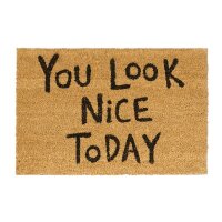 relaxdays Kokosmatte YOU LOOK NICE braun 40,0 x 60,0 cm