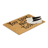 relaxdays Kokosmatte YOU LOOK NICE braun 40,0 x 60,0 cm