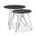 relaxdays Beistelltische-Set rund MDF-Platte grau, 2 St.