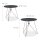 relaxdays Beistelltische-Set rund MDF-Platte grau, 2 St.