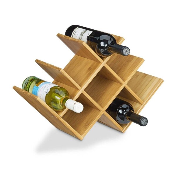 relaxdays Weinregal braun 47,0 x 16,5 x 31,5 cm, 1 St.