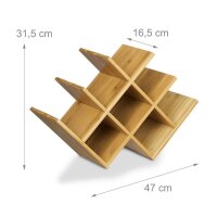 relaxdays Weinregal braun 47,0 x 16,5 x 31,5 cm, 1 St.