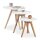 relaxdays Beistelltische-Set rund MDF-Platte weiß, 3 St.