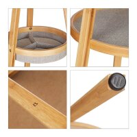 relaxdays Kleiderständer braun Holz 6 Haken 50,0 x 171,0 cm, 1 St.