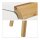 relaxdays Nachttisch rechteckig MDF-Platte, Bambus braun, weiß 40,0 x 40,0 x 55,0 cm, 1 St.