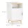 relaxdays Nachttisch quadratisch MDF-Platte weiß 43,0 x 40,0 x 74,0 cm, 1 St.