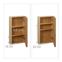 relaxdays Spiegelschrank braun 35,0 x 14,0 x 60,5 cm  ( 10021882_0 )