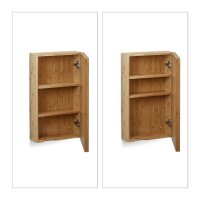 relaxdays Spiegelschrank braun 35,0 x 14,0 x 60,5 cm  ( 10021882_0 )