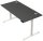 Kerkmann Move 2 Plus elektrisch höhenverstellbarer Schreibtisch anthrazit rechteckig, T-Fuß-Gestell weiß 160,0 x 80,0 cm