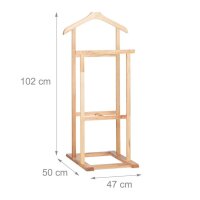 relaxdays Herrendiener braun Holz 47,0 x 102,0 cm, 1 St.