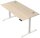Kerkmann Move 2 Plus elektrisch höhenverstellbarer Schreibtisch ahorn rechteckig, T-Fuß-Gestell weiß 160,0 x 80,0 cm