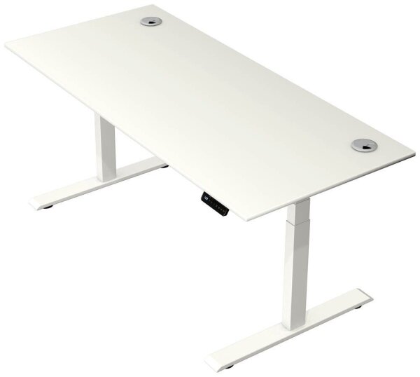 Kerkmann Move 2 Plus elektrisch höhenverstellbarer Schreibtisch weiß rechteckig, T-Fuß-Gestell weiß 180,0 x 80,0 cm