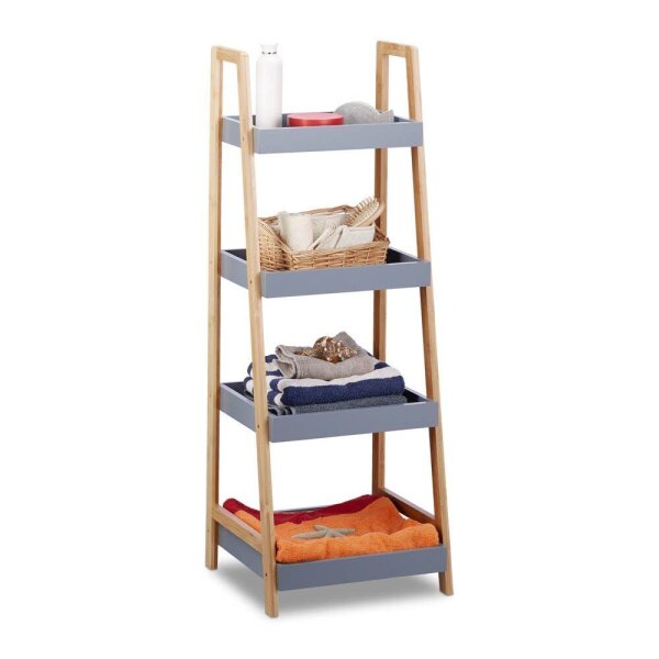 relaxdays Badregal braun 36,0 x 34,5 x 98,0 cm