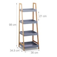 relaxdays Badregal braun 36,0 x 34,5 x 98,0 cm