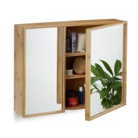 relaxdays Spiegelschrank braun 65,0 x 14,0 x 50,5 cm