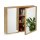 relaxdays Spiegelschrank braun 65,0 x 14,0 x 50,5 cm