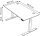 Kerkmann Move 2 Plus elektrisch höhenverstellbarer Schreibtisch anthrazit rechteckig, T-Fuß-Gestell silber 160,0 x 80,0 cm