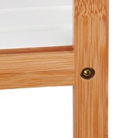 relaxdays Badregal braun, weiß 30,0 x 29,0 x 72,0 cm
