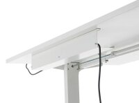 Kerkmann Move 2 Plus elektrisch höhenverstellbarer Schreibtisch weiß rechteckig, T-Fuß-Gestell anthrazit 160,0 x 80,0 cm