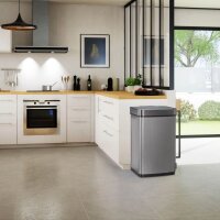 relaxdays Sensor Mülleimer 60,0 l grau, 1 St.