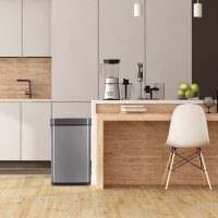 relaxdays Sensor Mülleimer 60,0 l grau, 1 St.