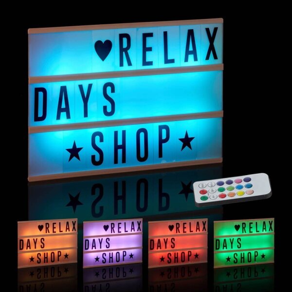 relaxdays LED Lightbox weiß