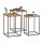 relaxdays Beistelltische-Set rechteckig Holz braun, 3 St.