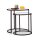 relaxdays Beistelltische-Set rund Glas schwarz, 2 St.