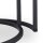 relaxdays Beistelltische-Set rund Glas schwarz, 2 St.