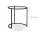 relaxdays Beistelltische-Set rund Glas schwarz, 2 St.
