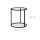 relaxdays Beistelltische-Set rund Glas schwarz, 2 St.