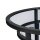 relaxdays Beistelltische-Set rund Glas schwarz, 2 St.