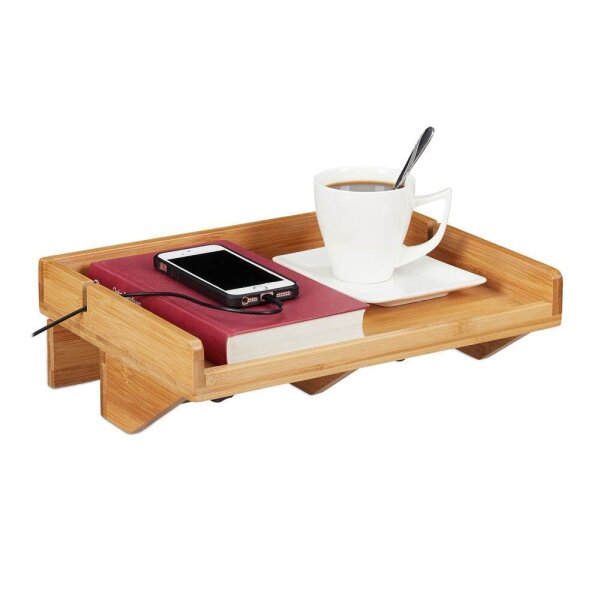 relaxdays Bettablage braun 32,5 x 27,0 cm, 1 St.