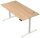 Kerkmann Move 2 Plus elektrisch höhenverstellbarer Schreibtisch eiche hell rechteckig, T-Fuß-Gestell weiß 160,0 x 80,0 cm