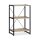 relaxdays Beistellregal braun, schwarz 50,0 x 35,0 x 80,0 cm, 1 St.