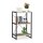 relaxdays Beistellregal braun, schwarz 50,0 x 35,0 x 80,0 cm, 1 St.