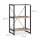relaxdays Beistellregal braun, schwarz 50,0 x 35,0 x 80,0 cm, 1 St.